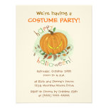 Kids Cartoon Pumpkin Halloween Party Invitations