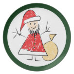 Kids Christmas Art Party Plate