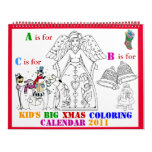 kids christmas coloring calendar 2011