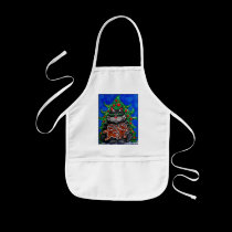Kid's Christmas Fat Cat Apron