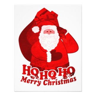 Kids Christmas party invitation Santa red