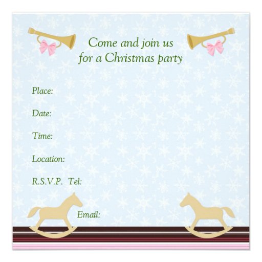 Kids Christmas Party - tree,ballerina, Nutcracker Personalized Invitation