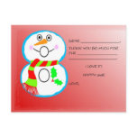 Kids Christmas Thank You Post Card