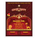Kid's Circus Birthday Party Invites