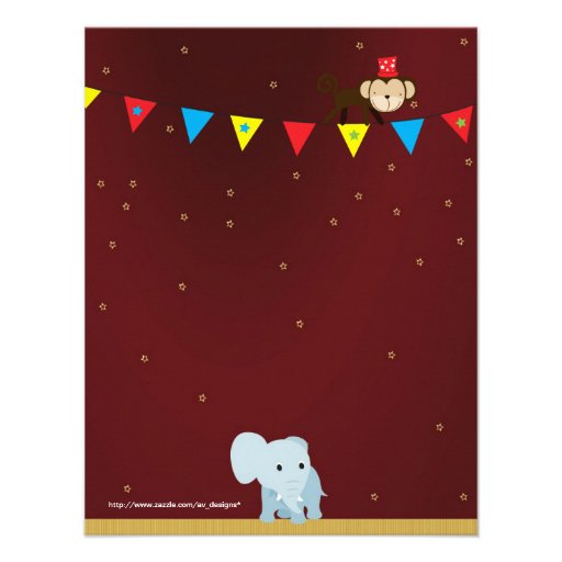Kid's Circus Birthday Party Invites