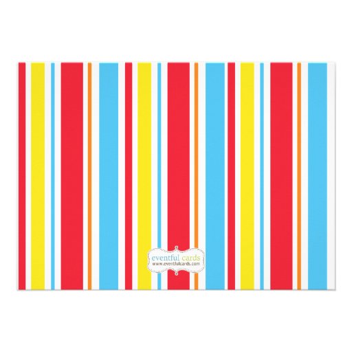 Kids Circus Train Birthday Party Invitation