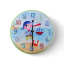 Kids Clock Style Button -'The Pirate"