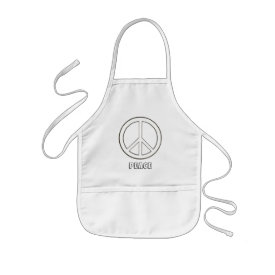 Kids Color in peace sign aprons apron