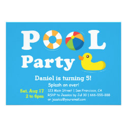 Kids Colourful Splash Birthday Backyard Pool Party