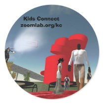 Kids Connect: sculpture-making in Second Life stickers