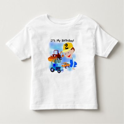 Kids Construction 2nd Birthday Tshirts and Gifts