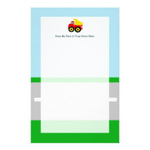 Kids Construction Dumptruck Customized Stationery