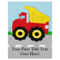 Kids Construction Dumptruck Full Color Flyer