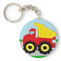Kids Construction Dumptruck Key Chain