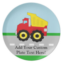 Kids Construction Dumptruck Plate