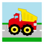 Kids Construction Dumptruck Print