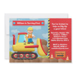 Kids Construction Truck Birthday Party Invitation