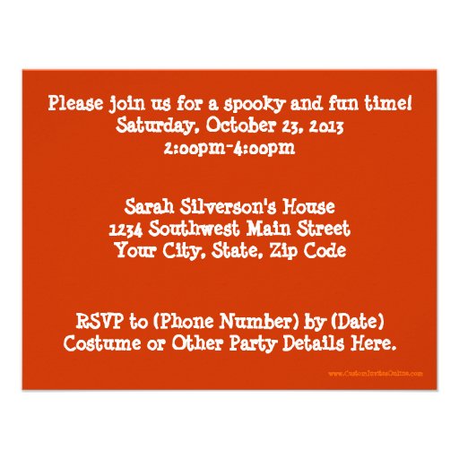 Kids Costume Party Invitations