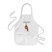 Kids Cowgirl or Cowboy Snowman Aprons