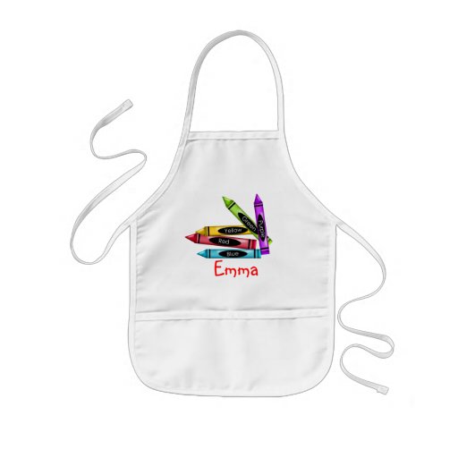 Kids Crayon Art Apron Zazzle