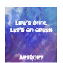 Kids Dark T- Shirt  Let's Go Green