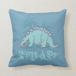 Kids Dinosaur Stegosaurus blue pillow