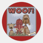 Kids Dog T-shirts and Kids Dog Gifts Round Stickers
