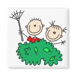Kids Doing Yardwork Magnet