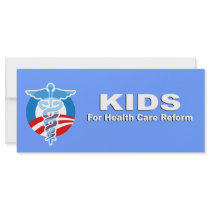 Kids for health care reform rack cards