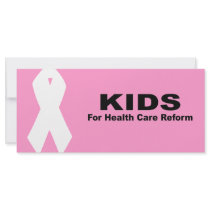 Kids for health care reform rack cards