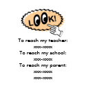 Kids' Fridge Magnet: Reaching Teacher / Parent magnet