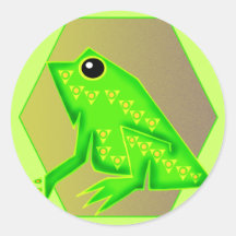 Kids Frog T Shirts and Kids Frog Gift Round Stickers