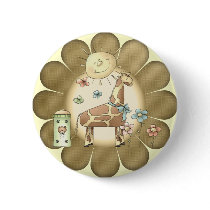 Kids Giraffe T Shirts and Gifts buttons by kids_tshirts Kids Giraffe T Shirts and Gifts buttons