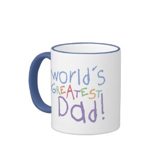 Kids Greatest Dad Ringer Mug mug