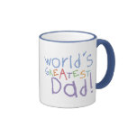 Kids Greatest Dad Ringer Mug mugs