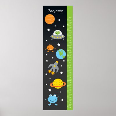 Kids Growth Chart - Outer Space Poster