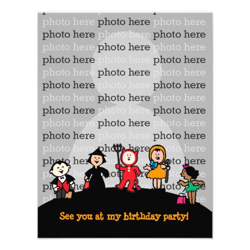 Kid's Halloween Birthday Costume Party Invitation