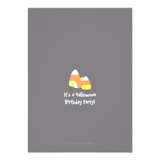 Kids Halloween Birthday Party Purple Owl Tree Announcements