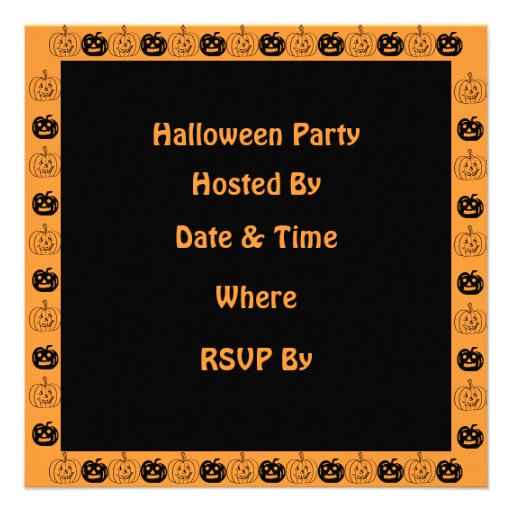 Kid's Halloween Party Announcement