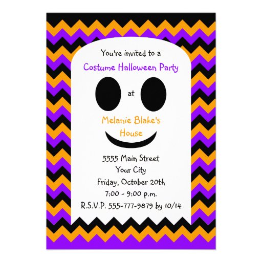 Kids Halloween Party Invitation (front side)