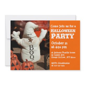 Kids Halloween Party Invitation Ghost Boo invitation
