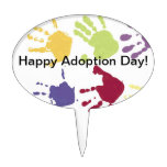 Kids Hands Happy Adoption Day Cake Topper cake picks