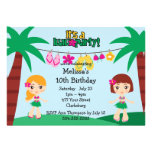 Kids Hawaiian Luau Custom Invites