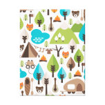 Kids home deco fox and bear canvas canvas prints