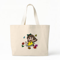 Kids Hula Hoop Girl Tote Bag