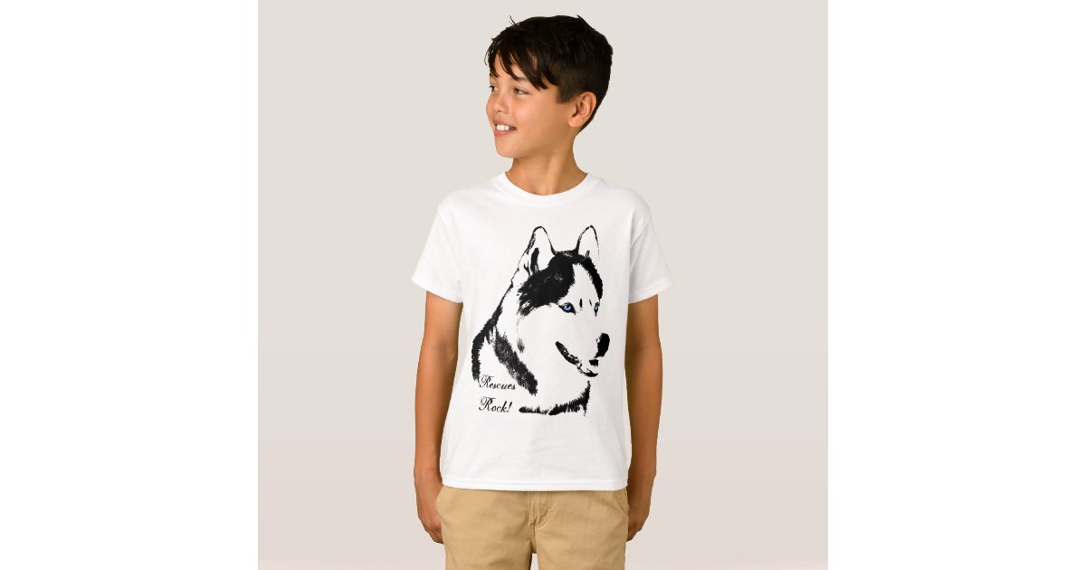 Kid's Husky Shirt Rescue Dog Kid's Husky Tshirts Zazzle