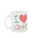 Kids I Love Santa Frosted Mug by koncepts Kids I Love Santa Frosted Mug