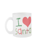 Kids I Love Santa Frosted Mug