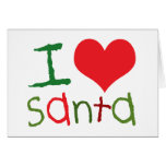Kids I Love Santa Greeting Cards