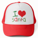 Kids I Love Santa Trucker Hat